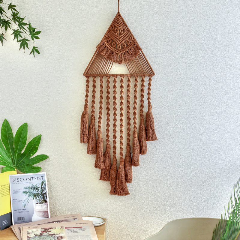 Handwoven Home Decor Triangle Dream Catcher Pendant